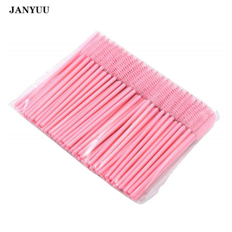 1000PCS/lot Wholesale Pink Eyelashes Brush Disposable Micro Makeup Brushes Eye Lashes Cosmetic Brush Mascara Wands Makeup Tools ► Photo 1/6