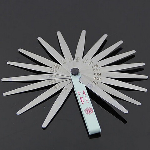 17 Blades Spark Plug Thickness Gap Metric Filler Feeler Gauge Metric Measurement 0.02 to 1mm Steel Measuring Tools 100mm ► Photo 1/6