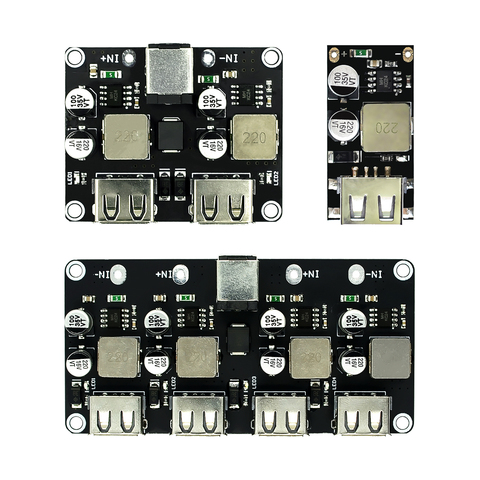 USB QC3.0 QC2.0 DC-DC Buck Converter Charging Step Down Module 6-32V 9V 12V 24V to Fast Quick Charger Circuit Board 3V 5V 12V ► Photo 1/6