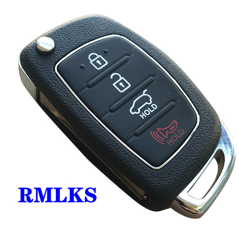 4 Buttons Car Flip Folding Remote Key Shell Fob Case For HYUNDAI Mistra Santa Fe Sonata Tucson Accent I30 I40 I45 ► Photo 1/6