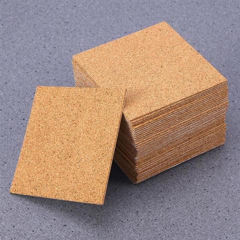 10PCS Self-adhesive Cork Coasters Squares Cork Mats Cork Backing Sheets for Coasters and DIY Crafts Supplies ► Photo 1/6