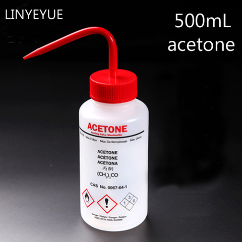 LINYEYUE 500ml Plastic Acetone Washing Bottle Blow Wash Squeezy Laboratory Bottle ► Photo 1/1