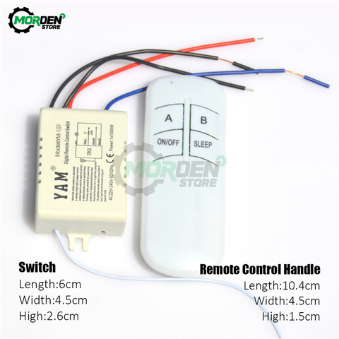 1/2/3/4 Way AC 220V RF Remote Control Switch Kit For LED Light Chandelier Digital Wireless ON/OFF Ceiling Fan Panel Switch ► Photo 1/6