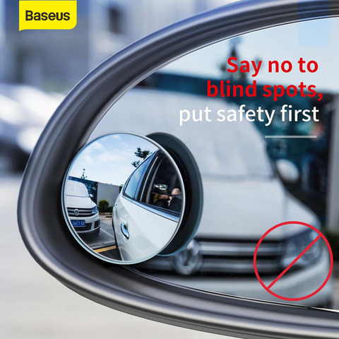 Baseus 2 pcs Full View HD Car Rearview Mirror for Car Automobile Rearview Mirror Anti Blind Parking Rimless Mirrors ► Photo 1/6