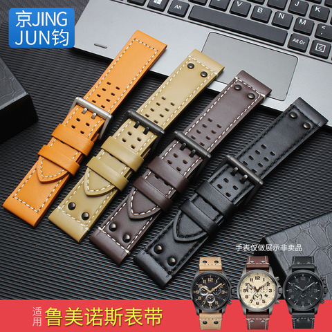 Shengmeirui 26MM leather strap FOR Luminox 1940 1861 1920 1925 military watch sports watch with pin buckle ► Photo 1/5