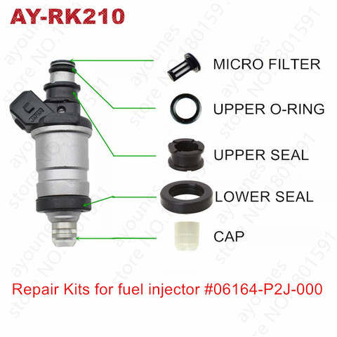 Free Shipping 4sets For Honda fuel injector repair kits For Parts# 06164-P2J-000 06164-P2A-000 For AY-RK210 ► Photo 1/1