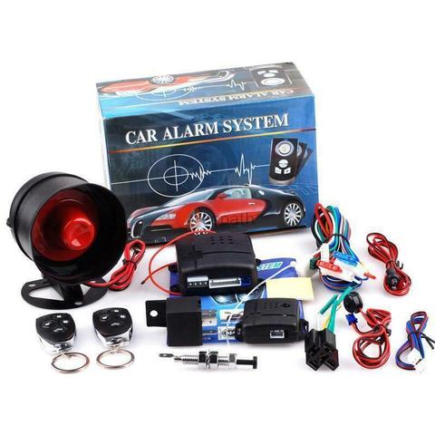 Universal 1-Way Car Alarm Vehicle System Protection Security System Keyless Entry Siren + 2 Remote Control Burglar Alarm ► Photo 1/6