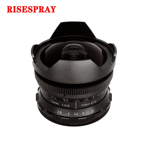 RISESPRAY 7.5mm F2.8 Fisheye Lens 180° for Sony NEX E-mount for Fuji XF APS-C / Panasonic Olympus Macro 4/3 Mirrorless Cameras J ► Photo 1/6