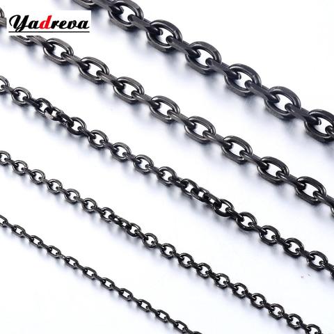 Hot Sale Stainless Steel Black Chain Fashion Men's And Women's Necklaces Of Various Lengths Of Jewelry ► Photo 1/3