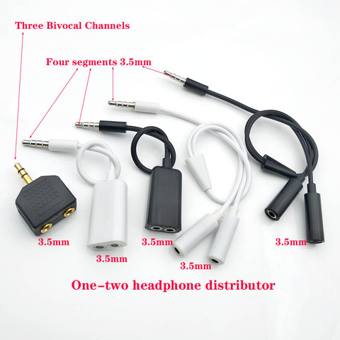2pcs 3.5 mm Jack Aux Audio Cable 1 Male to 2 Female Headphone Splitter Y Extension Cable for Car Phone Tablet Audio Cable ► Photo 1/6