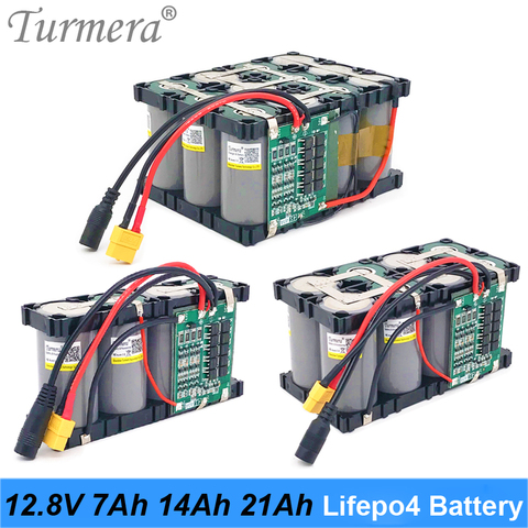 Turmera 32700 Lifepo4 Battery Pack 12.8V 7Ah 14Ah 21Ah 4S 40A Balancing BMS for Electric Boat and Uninterrupted Power Supply 12V ► Photo 1/6