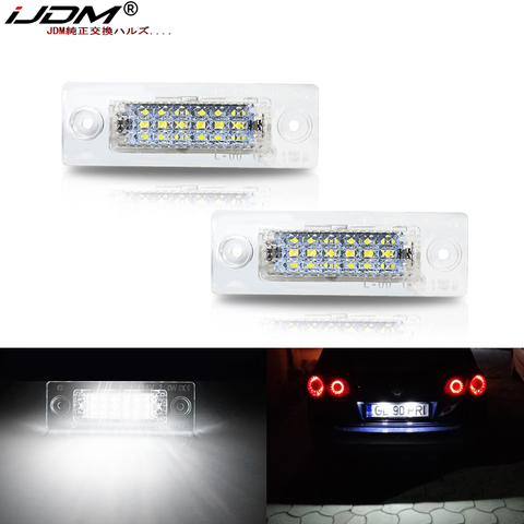 iJDM 12V LED Car License Number Plate Light Lamp No Error For VW Touran Golf Caddy Jetta MK5 T5 Passat Cimousint SKODA Superb ► Photo 1/6