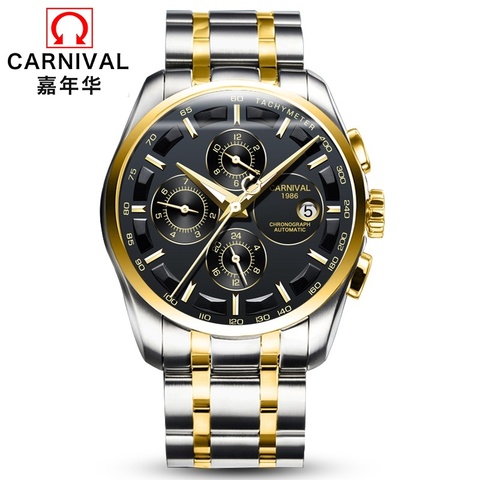 Carnival Automatic Mechanical Switzerland Brand Men Wristwatches Fashion Luxury Leather Strap Waterproof New Clock Relogio Reloj ► Photo 1/6