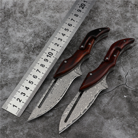 VG10 Damascus Knives tactical hunting mechanical folding knife fixed blade outdoor camping survival EDC pocket defense tools ► Photo 1/6