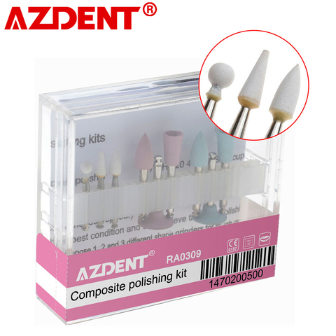 9pcs/box Dental Composite Polishing For Low-Speed Handpiece Contra Angle Kit RA0309 Light-curing resin sanding polishing set ► Photo 1/6