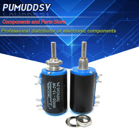 2PCS WXD3-13-2W 5K6 ohm 5.6K WXD3-13 2W Rotary side Rotary Multiturn Wirewound Potentiometer ► Photo 1/1