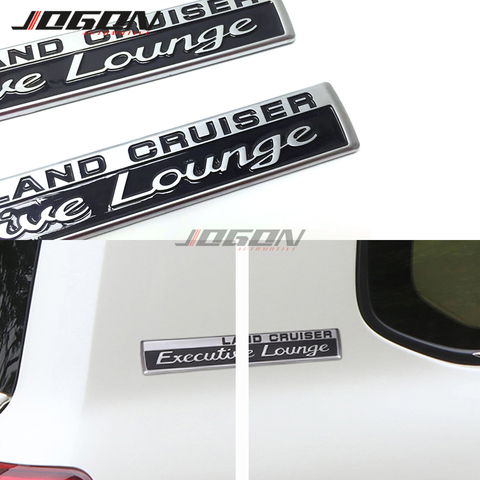 For Toyota Land Cruiser LC100 LC200 LC76 LC79 FJ76 FJ79 Side Rear 3D Executive Lounge Chrome Emblem Trunk Badge Sticker Trim ► Photo 1/6