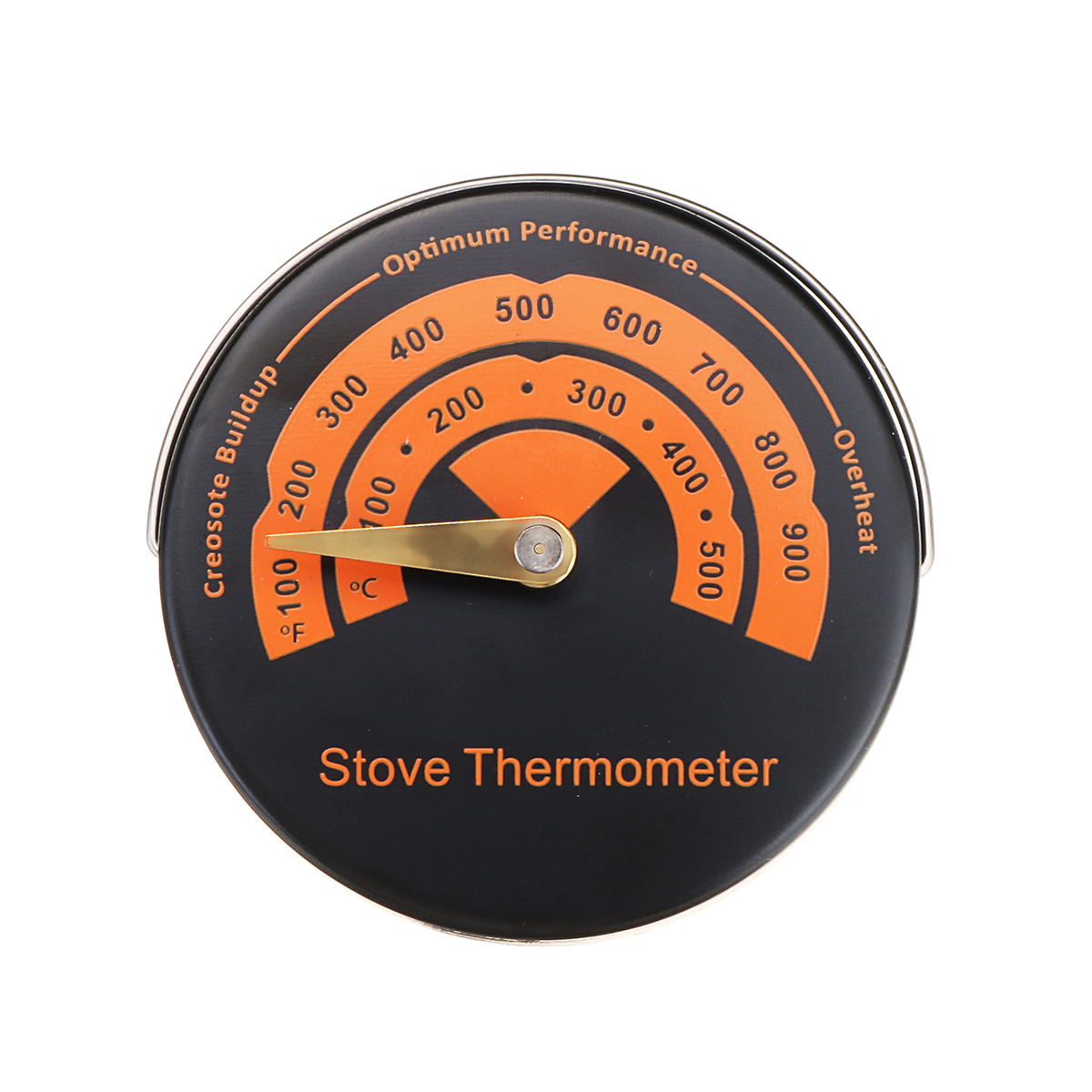 Efficient Alloy Magnetic Stove Thermometer Heat Powered For Wood Log Burning Stove Fireplace Burner Fireplace Fan Thermometer ► Photo 1/5