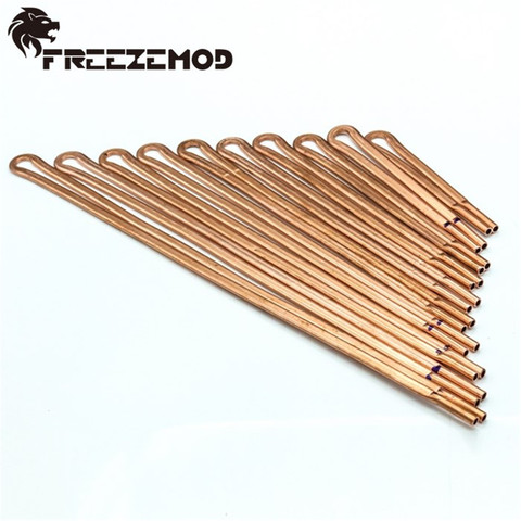 2pcs Freezemod Flat Copper Pipe OD4.5MM Loop T2 Pure Copper Tube Heatsink For Laptop Water Cooling Refit 10/20/25/30CM Notebook ► Photo 1/6
