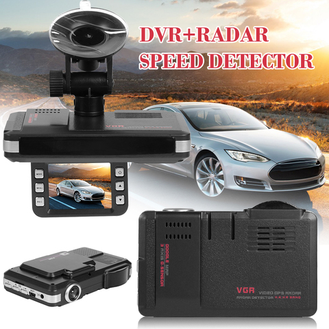 English Russian Voice Alarm Radar Detector 2 in 1 Car Dashboard Camera Car Detector Antiradar Anti-radar Speed X K CT La ► Photo 1/6
