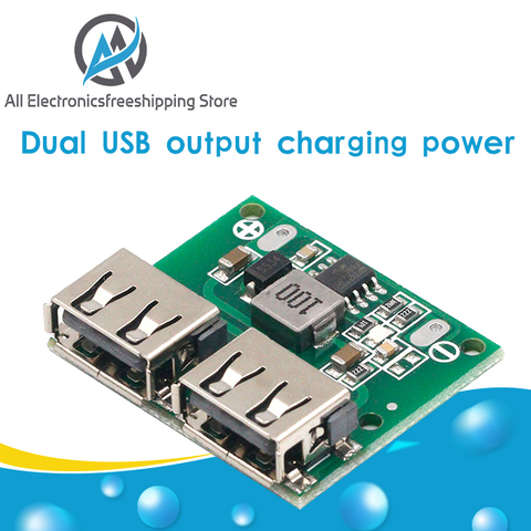 9V 12V 24V to 5V DC-DC Step Down Charger Power Module Dual USB Output Buck Voltage Board 3A Car Charge Charging Regulator 6-26V ► Photo 1/6