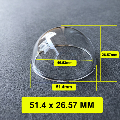 51.4x26.57mm 2 inch Small Acrylic PC Clear Dome Glass Protective Cover Security CCTV Camera Housing Anti-aging Transparent Shell ► Photo 1/6