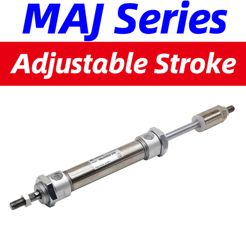 MAJ adjustable stroke air pneumatic cylinder Double Acting Single Rod MAJ16X50-25 MAJ20X75-50S MAJ25X100-50S MAJ32X150-50-S ► Photo 1/6