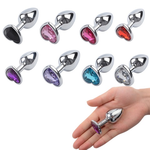 Stainless Steel Crystal Anal Toys Butt Plug prostata massage Stainless Steel Anal Plug Sex Toys for Women Adult Sex Products ► Photo 1/6