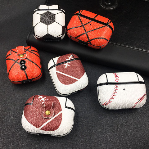 Unique Basketball Baseball Pattern Earphone Case For Airpods Pro Shockproof Protective Case For Air pods 1 2 3 Charging Cover ► Photo 1/6