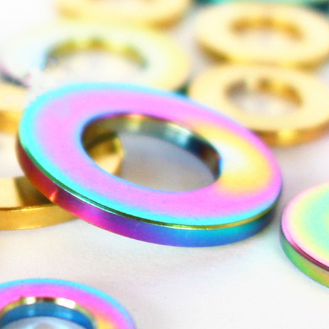 M5/6/8/10  Grade 5 GR5 Titanium Alloy Flat Washer For Bolt Screw Spacer Bicycle ► Photo 1/1