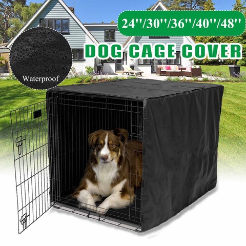 Dog Kennel House Cover Waterproof Dust-proof Durable Oxford Dog Cage Cover Foldable Washable Outdoor Pet Kennel Crate Cover ► Photo 1/6