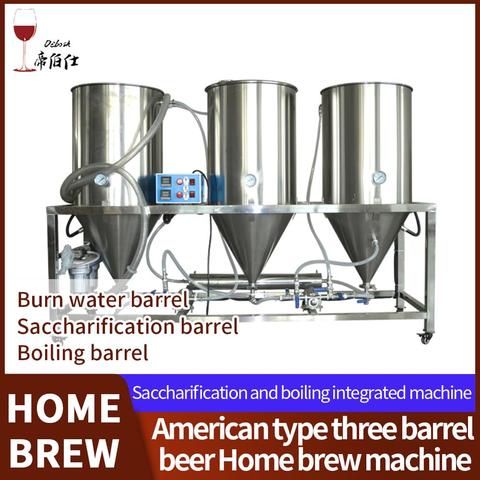 Beer three barrels of saccharification machine brewery brewing machine family beer brewing equipment Semi-automatic ► Photo 1/6