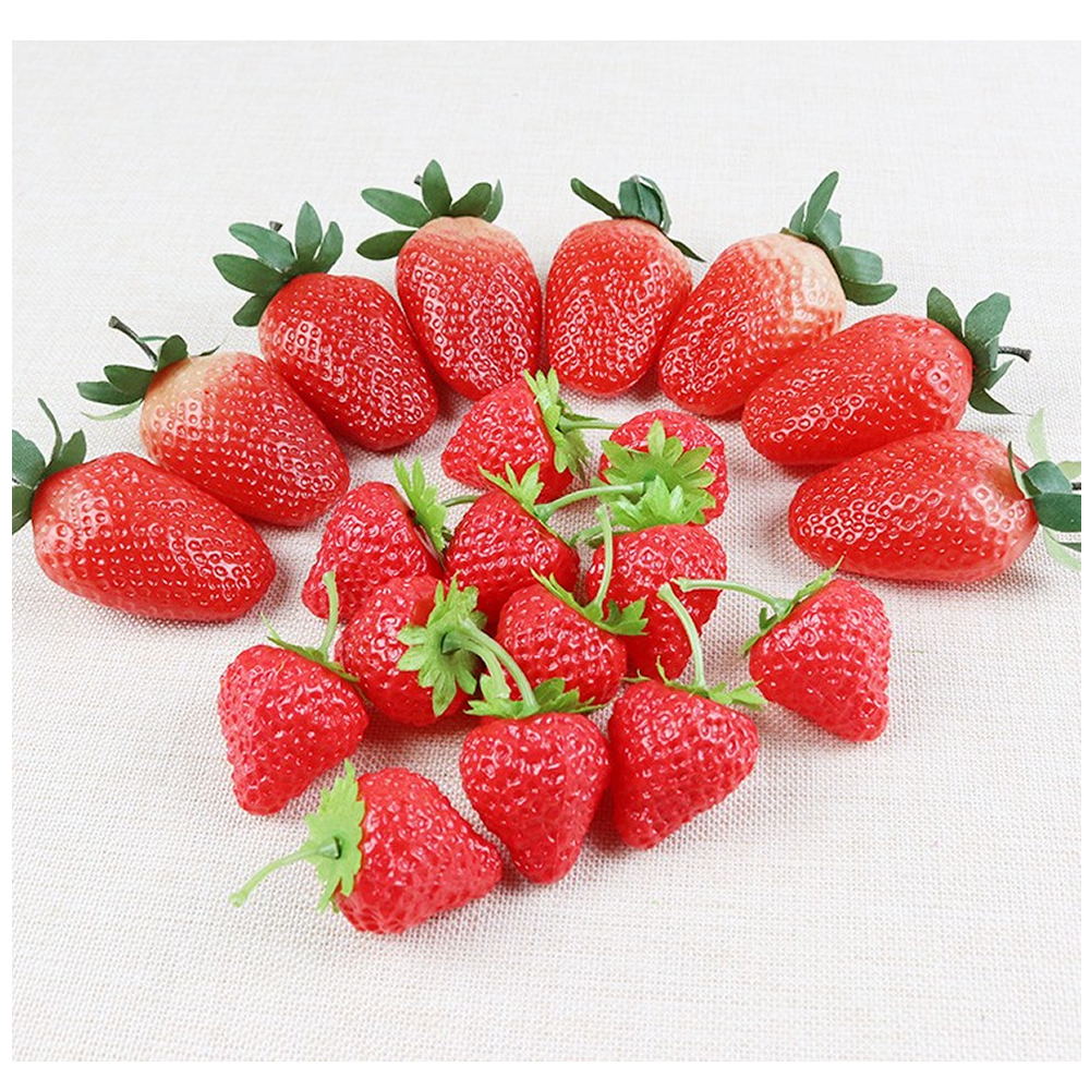 5pcs Artificial Fruit Fake Strawberry Plastic DIY Simulation Strawberry Ornament Craft Photography Props Christmas Home Decor ► Photo 1/6