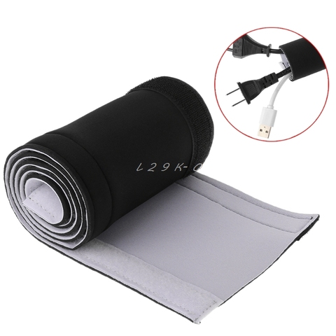 Cable Management Sleeve Flexible Neoprene Wrap Wire Cord Hider Cover Organizer ► Photo 1/6