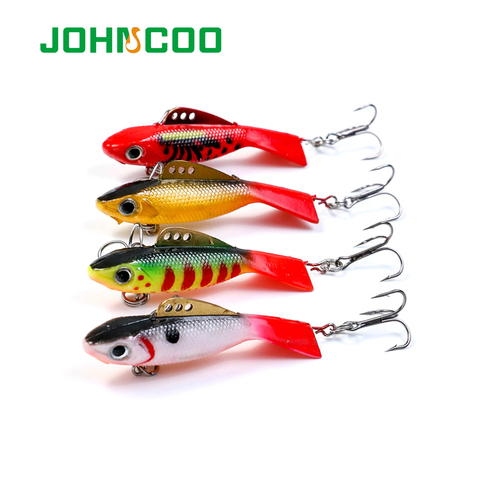 2pcs/lot Winter Ice Wobbler Fishing Lure 3D Eyes Lead Jigging Ice Balance Lure VIB Lure Winter Bait  Minnow Fishing Lure ► Photo 1/6