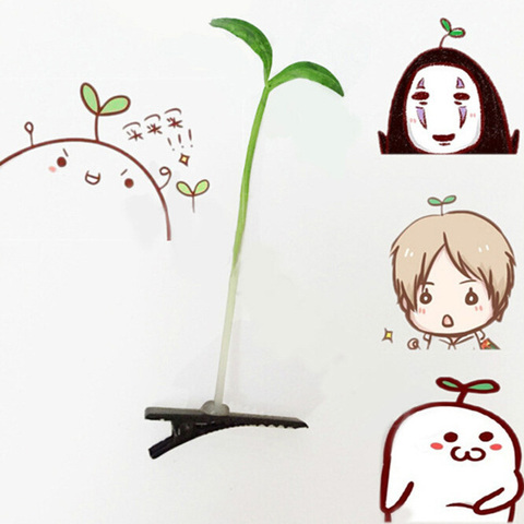 New Cute Grass Hair Clip Barrtttes Girls Accessories Flower Mushroom Bean Hairclips Women Children Plants Hairpin ► Photo 1/6