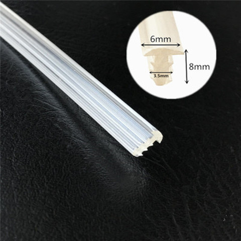 Rubber T Strip Window Sealing Glass Metal Wood Panel Edge Encloser Shield 6x8mm Transparent ► Photo 1/2