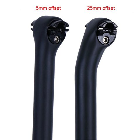 Newest black logo Road Mountain bicycle matt UD full carbon bike seatposts MTB 5&25mm offset 27.2/30.8/31.6*350/400mm Free ship ► Photo 1/5