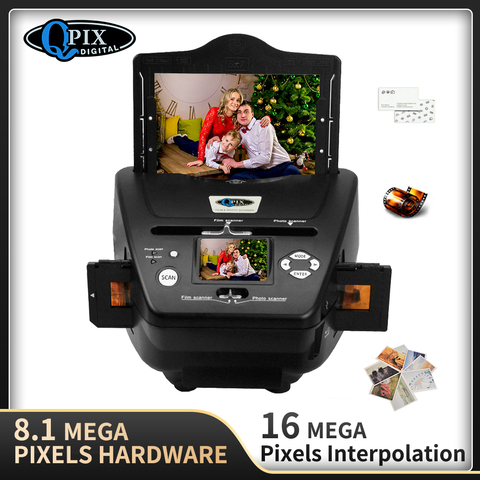 Digital Photo Film Scanner 2.4 inch 8.1 Mega Pixels 4 in 1 Scanner Convert 35mm 135 Slide Negative Scanner Name Card Scanner ► Photo 1/6