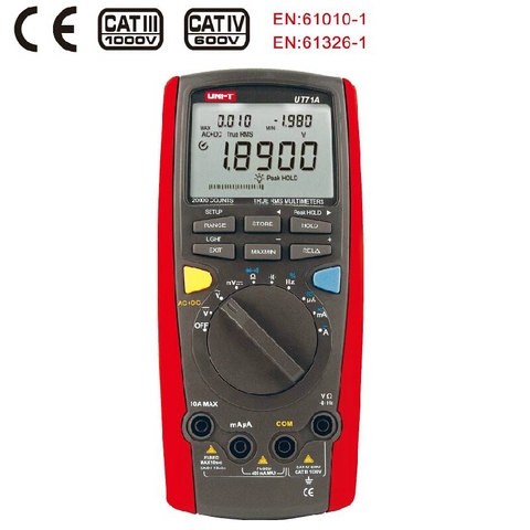 UNI-T Intelligent True RMS Digital multimeter Auto LCD Analog AC DC Temp Test USB Connect Data Store UT71A+/UT71B+/UT71C+/UT71D+ ► Photo 1/6