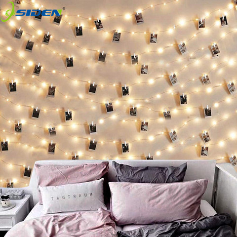 LED String Lights 2M/5M/10M Photo Clip  Fairy Lights Outdoor Battery Operated Garland Christmas Decoration Party Wedding Xmas ► Photo 1/6