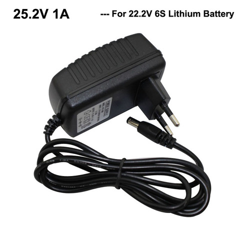 25.2V 1A DC charger 21.6V 22.2V 1A Li-ion Ebike Charger 25.2 V 1A AC 100-240V Input Used for 22.2V 6 Series lithium battery pack ► Photo 1/4