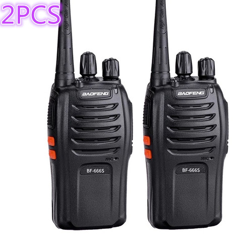 2PCS  Baofeng BF-666s Walkie Talkie 16CH Practical Two Way Radio UHF Woki Toki Portable Ham Radio 5W Flashlight Programmable ► Photo 1/6