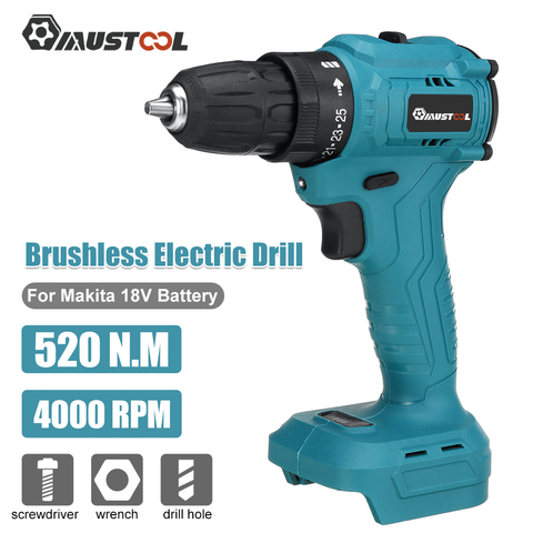 21v Brushless Electric Drill 50nm Cordless Screwdriver Lithium- Battery  Mini Electric Power Screwdr