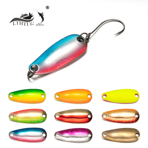 LTHTUG Spinners Copper Spoon Bait Peche 2.8g 28mm Metal Hard Bait Pesca Trout Spoon Lure Fishing Wobbler Perch Chub Salmon ► Photo 1/6