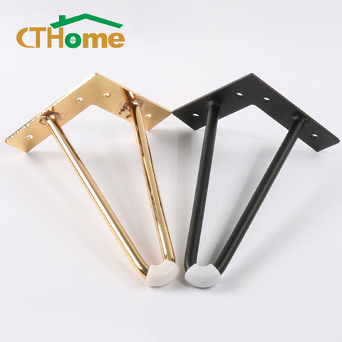 4pcs 10cm-40cm iron table Legs for metal furniture foot black gold chair sofa bed hairpin desk leg cabinet feet to the dresser ► Photo 1/6