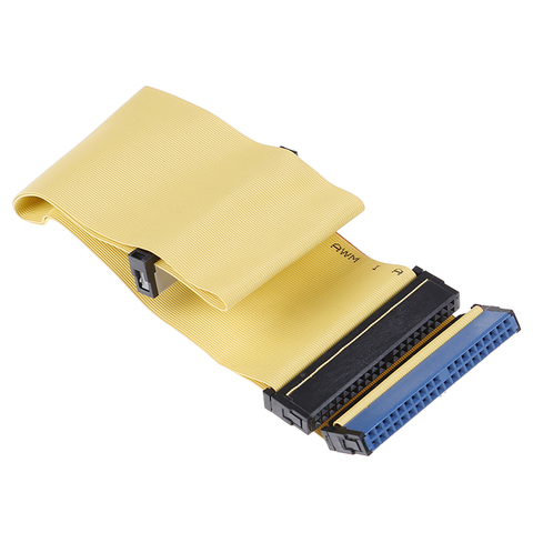 Davitu IDE HDD ATA 40 Pin 80 Wire Drive 3-Connector Flat Data Ribbon Cable 77cm Yellow 