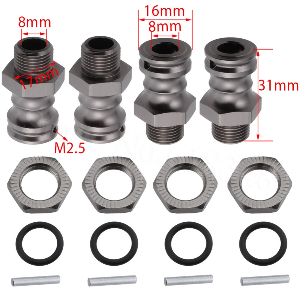 Details about   1:8 RC Car 17MM Wheel Hex Enhanced Mount Drive Adaptor Thickness 23mm HSP 89108 