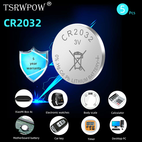 TSRPOW 5Pcs/Lot 100% Original CR2032/2032 Batteries 3V Lithium Cell Coin  Battery for Watch/Computer/Toy/Sonoff Remote Controller - Price history &  Review, AliExpress Seller - ShenZhen Smarter-life Store