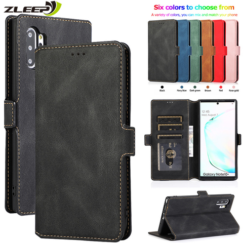 Flip Wallet Skin Leather Case For Samasung Galaxy A91 A81 Note 10 Lite 9 8 S20 Ultra S10 E S9 S8 Plus S7 Edge Book Phone Cover ► Photo 1/6